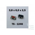 Microbutton (tact switch) TS-1246, 3.8x6x2.5mm, SMT mounting