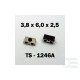 Microbutton (tact switch) TS-1246A, 3.8x6x2.5mm, SMT mounting