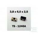 Microbutton (tact switch) TS-1246A, 3.8x6x2.5mm, SMT mounting