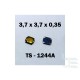 Microbutton (tact switch) TS-1244A, 3.7x3.7x0.35mm, SMT mounting