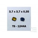 Microbutton (tact switch) TS-1244A, 3.7x3.7x0.35mm, SMT mounting