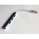 USB hub 1 port USB 3.x + 3 ports USB 2.0, 5cm cable Тype-C