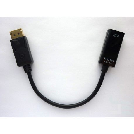 Video adapter DisplayPort (M) to HDMI (F), 4K UHD, 15cm cable