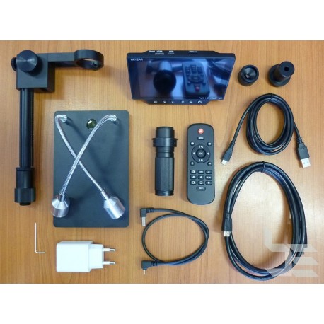 Digital microscope Hayear HY-1070, 5.1" LCD screen, 16MP camera, 300x, HDMI, USB, Wi-Fi