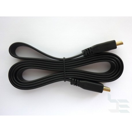 Video cable HDMI 1.4 Type A (M) to Type A (M), 1.4m, flat