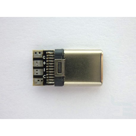 Type-C USB plug (connector male) for cable mounting