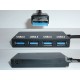 USB hub 1 port USB 3.x + 3 ports USB 2.0, 10cm cable Тype-A