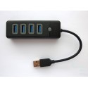 USB hub Orico PW4U-U3, 4 ports USB 3.x, 10cm cable USB-A