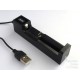 Battery charger for 1pc. cylindrical Li-ion rechargeable battery