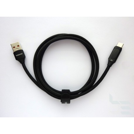 USB cable Type-C (M) to Type-A (M), USB 2.0, 6А, display, 1m