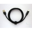 USB кабел Type-C (М) към Type-A (М), USB 2.0, 6А, дисплей, 1м