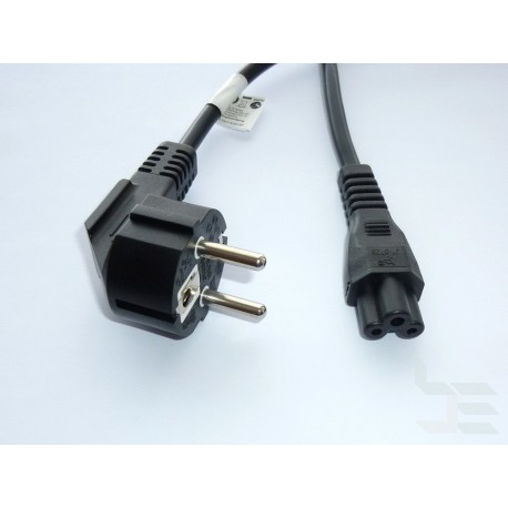 AC power cable SCHUKO angled to C5 (3-pin), 1.8m (3x0.75)