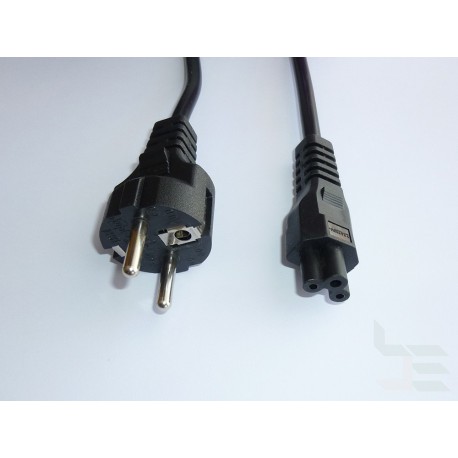 AC power cable SCHUKO to C5 (3-pin), 1.5m (3x0.75)