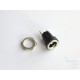 DC power connector 5.5x2.1mm, female, for panel mounting