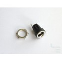 DC power connector 5.5x2.1mm, female, for panel mounting