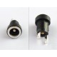 DC power connector 5.5x2.1mm, female, for panel mounting