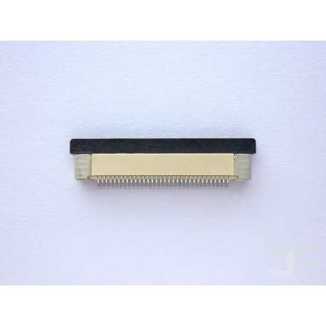 FFC/FPC connector, 32-pin 0.5mm pitch, lower contact, slider cover