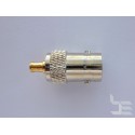 RF coaxial adapter MCX (M) to BNC (F)