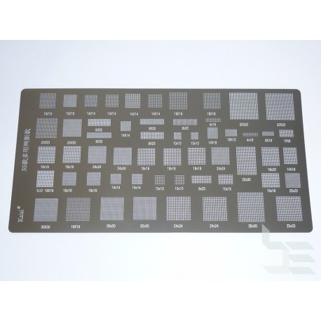 Stencils universal 56 in 1 Kaisi 55 for reballing BGA IC chips