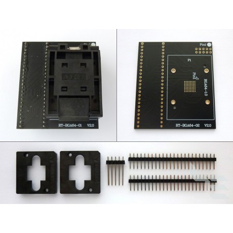 ZIF adapter RT-BGA64-01/02 BGA64 to DIP48 for programmer RT809H