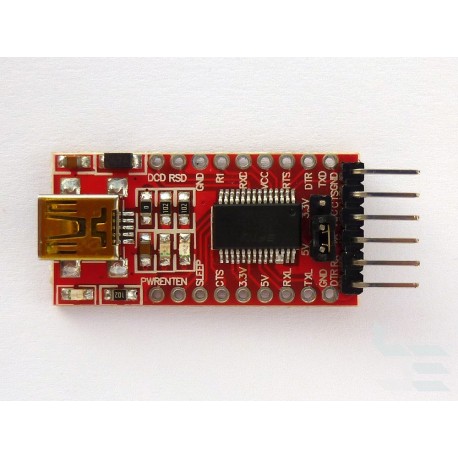 Communication module USB to TTL UART (RS232, serial port) with Mini USB connector