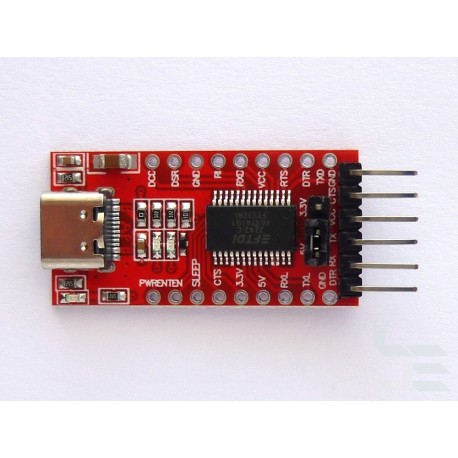 Communication module USB to TTL UART (RS232, serial port) with Type-C USB connector