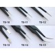 Kit of tweezers Vetus HRC30 from stainless steel, anti-magnetic, anti-static