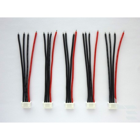 Balance cables 3S with JST-XH female connector, 10cm, 5 pieces