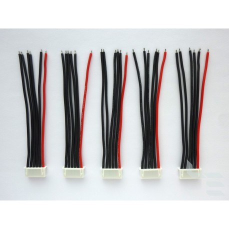 Balance cables 5S with JST-XH female connector, 10cm, 5 pieces