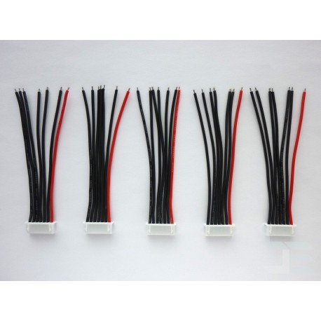 Balance cables 6S with JST-XH female connector, 10cm, 5 pieces