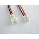 Cables with Micro JST connectors male and female, 2 pins, 2mm pitch, 20cm, 5 pairs